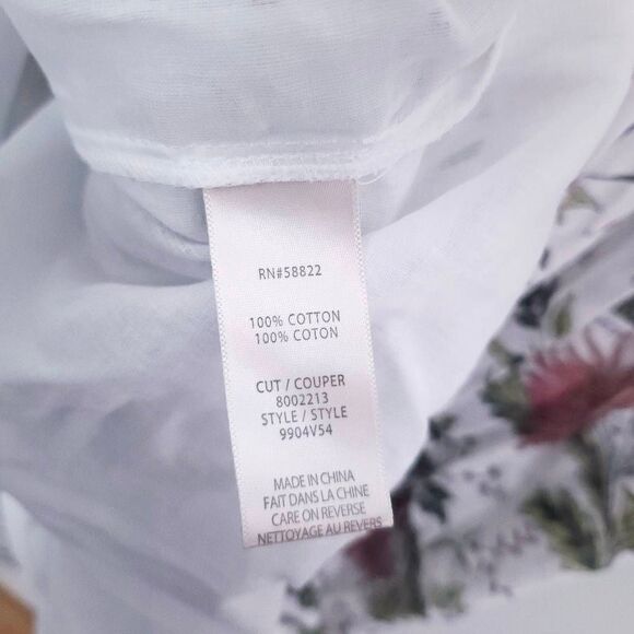 MAX STUDIO NWT White & Pink Floral Botanical Boho Tiered Maxi Dress X-Large - Picture 6 of 10